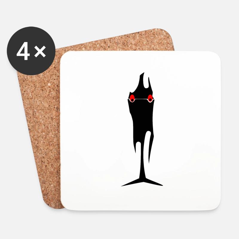 Schatten - Untersetzer (4er-Set) - Weiß