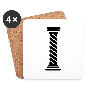 Greek Column - Coasters (set of 4) - white - Front