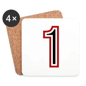 Justaucorps à 1 numéro d’année - Dessous de verre (lot de 4) - blanc - Devant