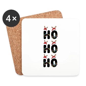 Ho ho ho - christmas - Coasters (set of 4) - white - Front