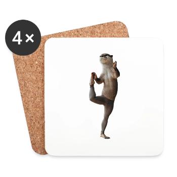 Otter - Untersetzer (4er-Set) - Weiß - Vorne