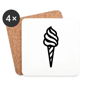 Glace - Coasters (set of 4) - white - Front