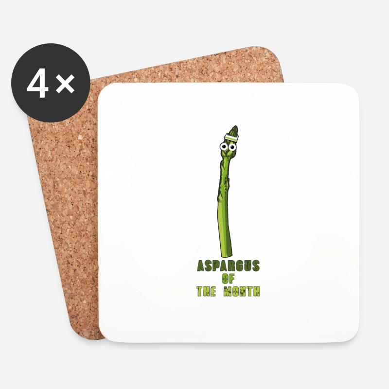 aspargus of the month, aspargus, spargel - Untersetzer (4er-Set) - Weiß