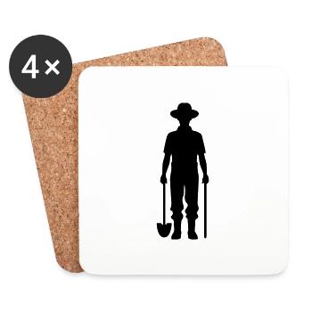 Bauer Silhouette Farmer - Dessous de verre (lot de 4) - blanc - Devant