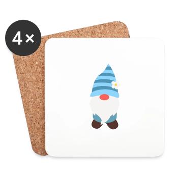 garden gnome - Coasters (set of 4) - white - Front