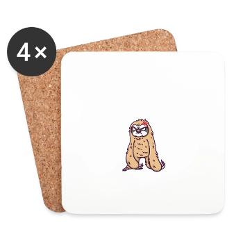 Je sarcastique jamais drôle humour -sarcasme ami - Dessous de verre (lot de 4) - blanc - Devant