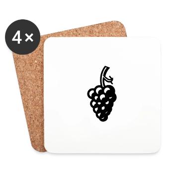 Grape - Coasters (set of 4) - white - Front