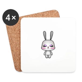 Rabbit is totally zen - Coasters (set of 4) - white - Front