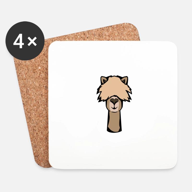 Alpaca - Untersetzer (4er-Set) - Weiß