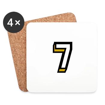7. BIRTHDAY. HAPPY BIRTHDAY - Coasters (set of 4) - white - Front
