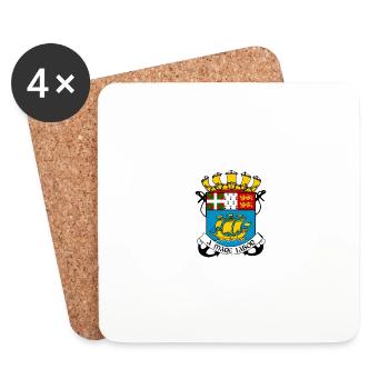 St Pierre et Miquelon - Dessous de verre (lot de 4) - blanc - Devant