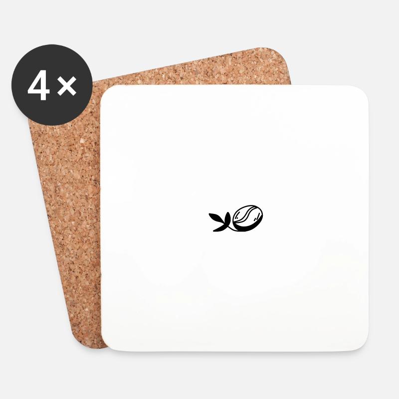 Kaffeebohne Kaffee Barista - Untersetzer (4er-Set) - Weiß