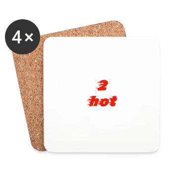 2 Chaud - Dessous de verre (lot de 4) - blanc - Devant