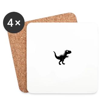Dinosaurier - Untersetzer (4er-Set) - Weiß - Vorne