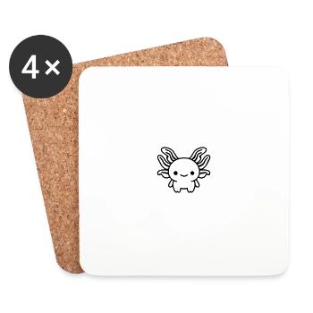 axolotl - Dessous de verre (lot de 4) - blanc - Devant