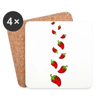 Chilli Comic - Coasters (set of 4) - white - Front