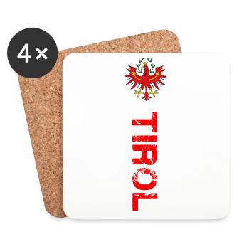 Tirol - Untersetzer (4er-Set) - Weiß - Vorne