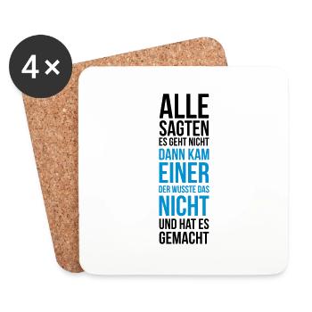 Innovation Spruch neue Wege clever geht nicht - Untersetzer (4er-Set) - Weiß - Vorne