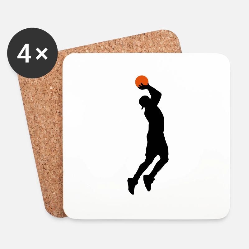 basketballer_2c - Coasters (set of 4) - white