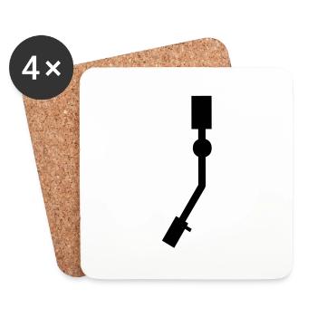 Turntable Needle - Coasters (set of 4) - white - Front