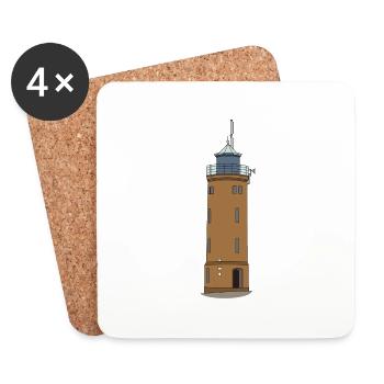Böhler Leuchtturm - Untersetzer (4er-Set) - Weiß - Vorne