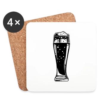 Beer - Coasters (set of 4) - white - Front