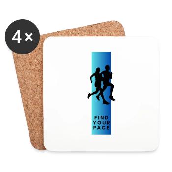 Find your rhythm - Coasters (set of 4) - white - Front