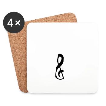Musik Notenschlüssel Note Krawatte Anlass Stil - Untersetzer (4er-Set) - Weiß - Vorne