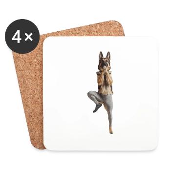 Deutscher Schäferhund - Untersetzer (4er-Set) - Weiß - Vorne