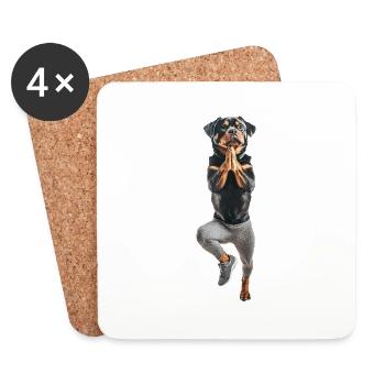 Rottweiler - Untersetzer (4er-Set) - Weiß - Vorne