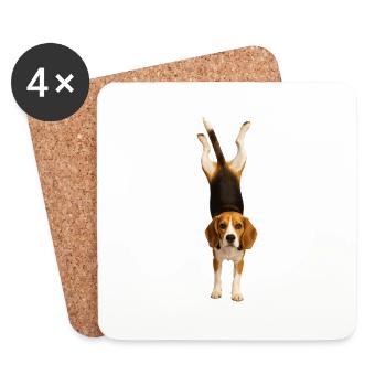 Beagle - Untersetzer (4er-Set) - Weiß - Vorne