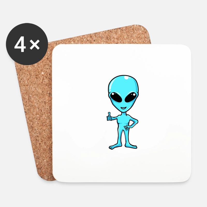 Alien - Coasters (set of 4) - white