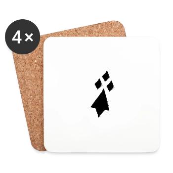 Hermine Brittany - Coasters (set of 4) - white - Front