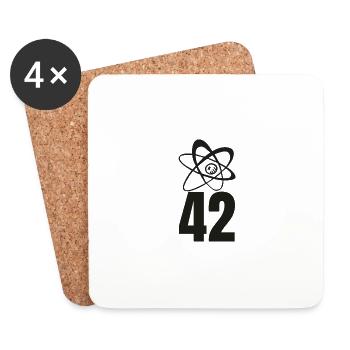 42, the answer for the universe! - Coasters (set of 4) - white - Front
