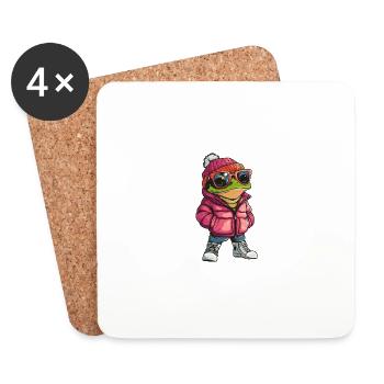 Frog Winter - Coasters (set of 4) - white - Front