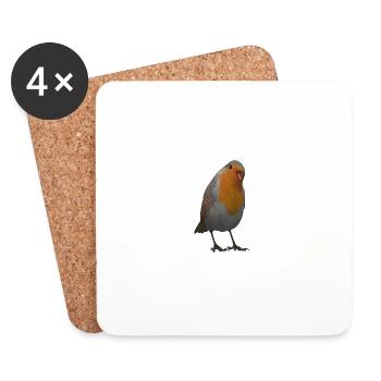Redthroat design - Coasters (set of 4) - white - Front