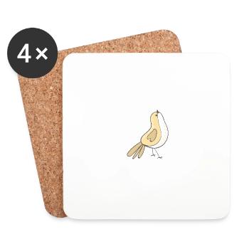 Bird - Coasters (set of 4) - white - Front