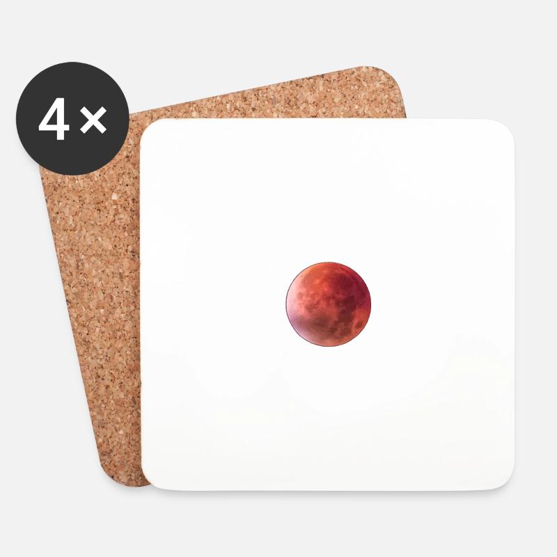 Planet - Untersetzer (4er-Set) - Weiß