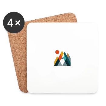 mountains - Coasters (set of 4) - white - Front