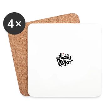 Ramadan Mubarak - Coasters (set of 4) - white - Front