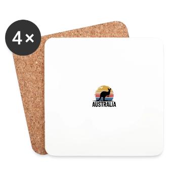 Australien - Untersetzer (4er-Set) - Weiß - Vorne