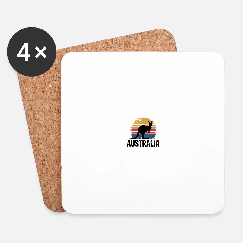Australien - Untersetzer (4er-Set) - Weiß