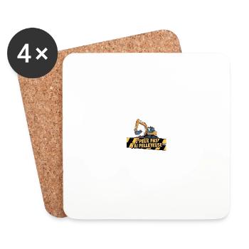 I can't I have an excavator - Coasters (set of 4) - white - Front