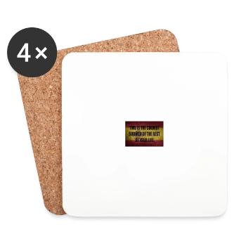 Idée cadeau des dictons sur le changement climatique - Dessous de verre (lot de 4) - blanc - Devant
