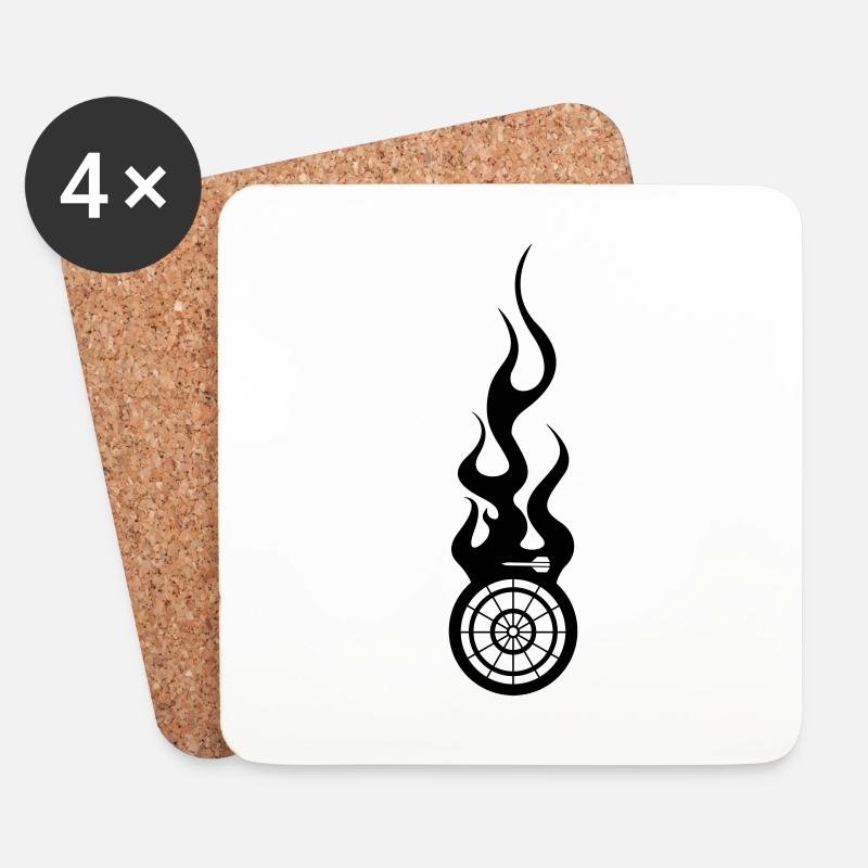 Darts - Coasters (set of 4) - white