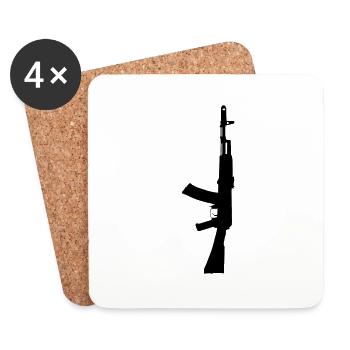 ak47.png - Untersetzer (4er-Set) - Weiß - Vorne