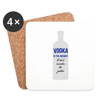 Vodka is the Answer - Untersetzer (4er-Set) - Weiß - Vorne