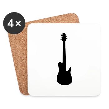 Basse - Dessous de verre (lot de 4) - blanc - Devant