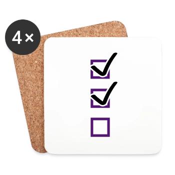 checklist - Untersetzer (4er-Set) - Weiß - Vorne