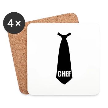 Chef - Untersetzer (4er-Set) - Weiß - Vorne